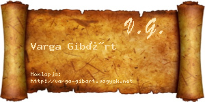 Varga Gibárt névjegykártya